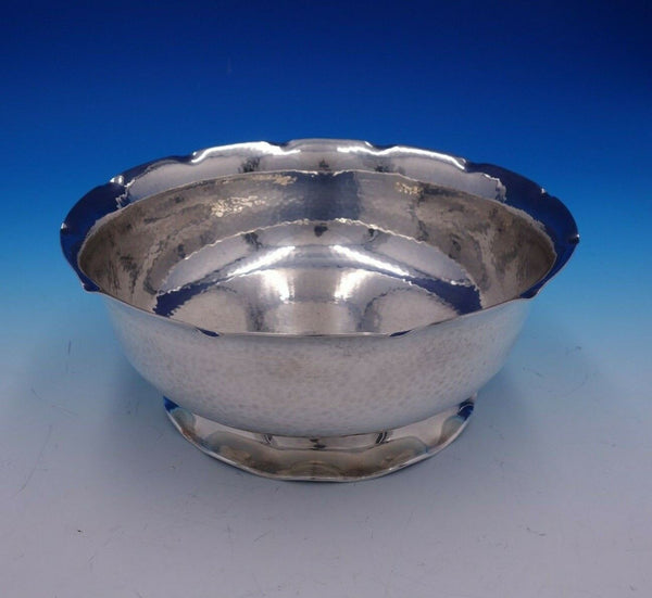 L. Pestrom Swedish .830 Silver Fruit Bowl Hand Hammered 8 3/4" 18.2 ozt. (#4897)