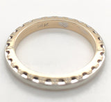 14k Yellow Gold Wedding Band with White Gold Center Size 5.75 Ring (#J6621)