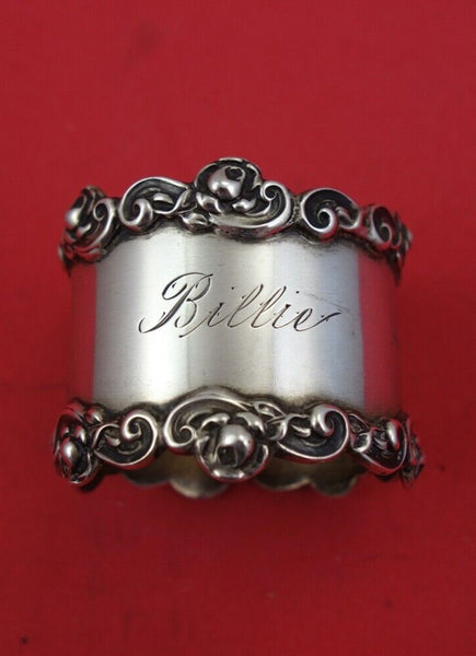 Rose by Unknown Makers Sterling Silver Napkin Ring 1.3oz  1 3/4" x 1 1/4" Billie