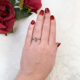 14k White Gold 1.08 Carat Genuine Natural Montana Sapphire Ring Unheated #J7177