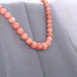 Genuine Natural Coral Bead Necklace 4-8mm Beads w/ 14k Clasp (#J6983)