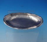 Portuguese Sterling Silver Creamer and Underplate Green Stone Rope Border #4988