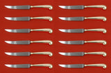 Queen Anne-Williamsburg by Stieff Sterling Silver Steak Knife Set of 12pc Custom