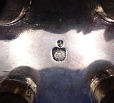 Sanborns Mexican Sterling Silver Dessert Stand Wood Feet 3 1/2" x 1 1/2" (#8579)