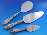 Rose by Stieff Sterling Silver Flatware Set For 8  Service 109 Pieces Repousse