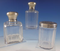 Christofle Sterling Silver Dresser Jar Set 3pc Two Round & One Square (#0747)