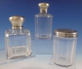 Christofle Sterling Silver Dresser Jar Set 3pc Two Round & One Square (#0747)