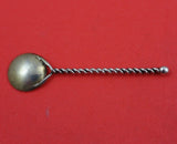 Dutch Sterling Silver Demitasse Spoon with Twisted Handle "Wilhelmina" 3 5/8"