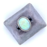 14k White Gold Filigree Large 4.70ct Genuine Natural Opal Ring (#J4988)