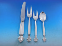 Acanthus by Georg Jensen Sterling Silver Flatware Set Service 100 pcs Dinner XL