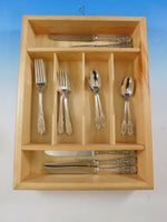 Milburn Rose by Westmorland Sterling Silver Flatware Set for 6 Service 24 Pieces