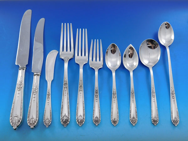 Della Robbia by Alvin Sterling Silver Flatware Set Service 87 pieces Dinner
