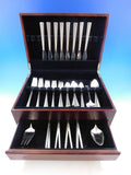 Da Vinci by Reed & Barton Sterling Silver Flatware Service Set 50 Pcs Modern