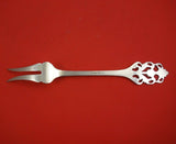 Viking Rose by Th. Marthinsen Norwegian .830 Silver Cold Meat Fork 2-Tine 9 1/2"