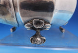 Russian .875 Silver Tea Pot w/Applied Flowers Leaf Feet 5 1/2" x 8 1/2" (#8438)