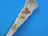 Lap Over Edge Mixed Metals Tiffany & Co Sterling Silver Demitasse Spoon Floral