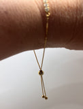Anna Zuckerman Luxury Diamond-Coated CZ Bolo Bracelet Yellow Gold 925 Silver New