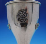 Judaica Sterling Silver Seder Cup with Applied Turquoise Stones GW (#3827)