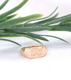 10k Yellow Gold Signet Ring with Initials "TAB" Size 3.75 Jewelry (#J7399)