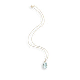 14k Yellow Gold 7.23 Carat Antique Cushion Cut Genuine Aquamarine Pendant #J6731