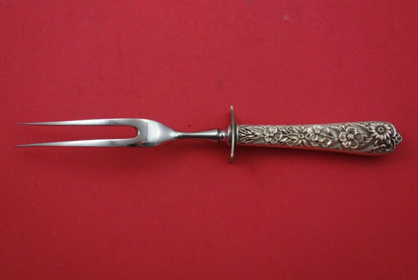 Radiant Rose by International Sterling Silver Steak Carving Fork 8 5/8"
