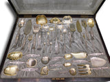 Hyperion by Whiting Sterling Silver Flatware Set Service 193 pc Lg Vintage Chest