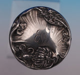 Simons Bros Sterling Silver Glass Dresser Jar Woman Water Lily #11562 (#9158)