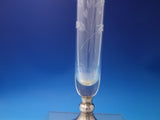Old French by Unknown Silverplate Bud Vase Crystal c.1960 10 3/4" (#5989)