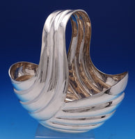 .900 Silver Basket Mid-Century Modern 10" x 6" x 9 3/4" 27.5 ozt. (#7899)