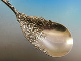 Chrysanthemum by Durgin Sterling Silver Berry Serving Spoon GW Narrow 8 7/8"