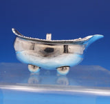 English Georgian Sterling Silver Sauce Boat Gadroon Rim Applied Handle (#7935)