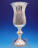 Italian Sterling Silver Goblet GW with Beaded Floral Engraved Design (#9044)