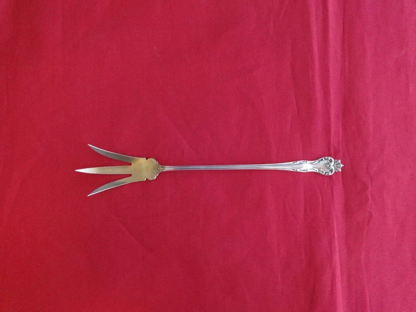 Queen by Mount Vernon / Howard Sterling Silver Lettuce Fork Gold Washed 10"