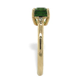 14k Yellow Gold 1.25ct Green Genuine Natural Tourmaline and Diamond Ring #J7534