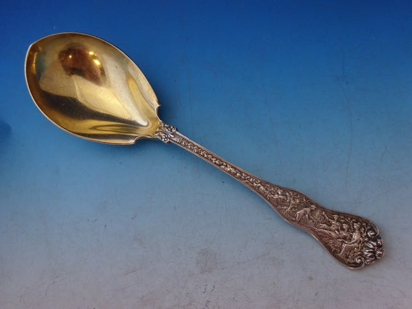 Olympian by Tiffany and Co Sterling Silver Berry Spoon Gold Washed Pointed 9"