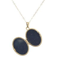 14k Yellow Gold Oval Locket with Engraved Flowers and 14k Chain (#J7102)