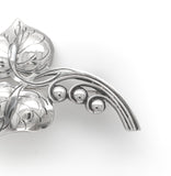 Sterling Kalo Three Leaf Medium Pin w/ Beads Handwrought by Bjarne Axness #J6832