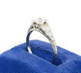 Vintage 14k Gold 1/2 Carat Genuine Natural Diamond Engagement Ring (#J5356)
