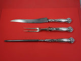 Carnation by Wallace Sterling Silver Roast Carving Set 3-pc knife 14" fork 11"