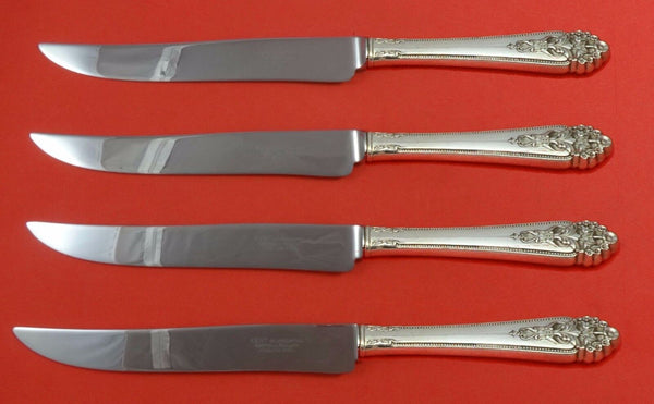 Queen's Lace by International Sterling Silver Steak Knife Set Texas Sized Custom