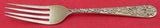 Japanese by Unknown Sterling Silver Regular Fork with Applied Flowers 7"