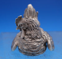 Buccellati Italian .800 Silver Hen Figurine 1 3/4" x 2 1/2" 8.6 ozt. (#8244)