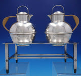 Number 673 by International Silverplate 3 Piece Tea Pots with Stand (#4444)