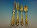 Grande Baroque Gold By Wallace Sterling Silver Regular Size Place Setting(s) 4pc