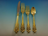 Grande Baroque Gold By Wallace Sterling Silver Regular Size Place Setting(s) 4pc