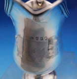 English Georgian Sterling Silver Creamer w/Family Crest Arm Flag Griffin (#8447)