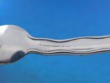 Lap Over Edge Acid Etched by Tiffany Sterling Dinner Fork Lilies Floral 7 7/8"