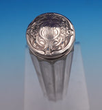 Blackinton Sterling Silver and Glass Dresser Jar Acid Etched Tall #1912 (#9164)