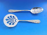 Rose by Stieff Sterling Silver Flatware Set for 12 Service 82 pc Repousse Dinner