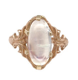 10k Rose Gold 3.70ct Genuine Natural Moonstone Ring Size 7 Jewelry (#J5841)